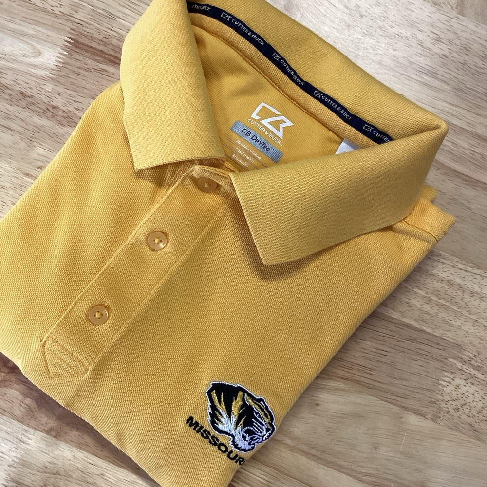 Mens‎ Cutter & Buck DryTec Missouri Tigers Short Sleeved Polo XL